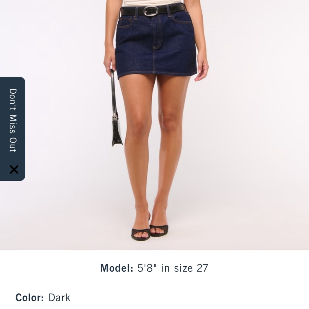 Dark Blue Denim Mini Skirt